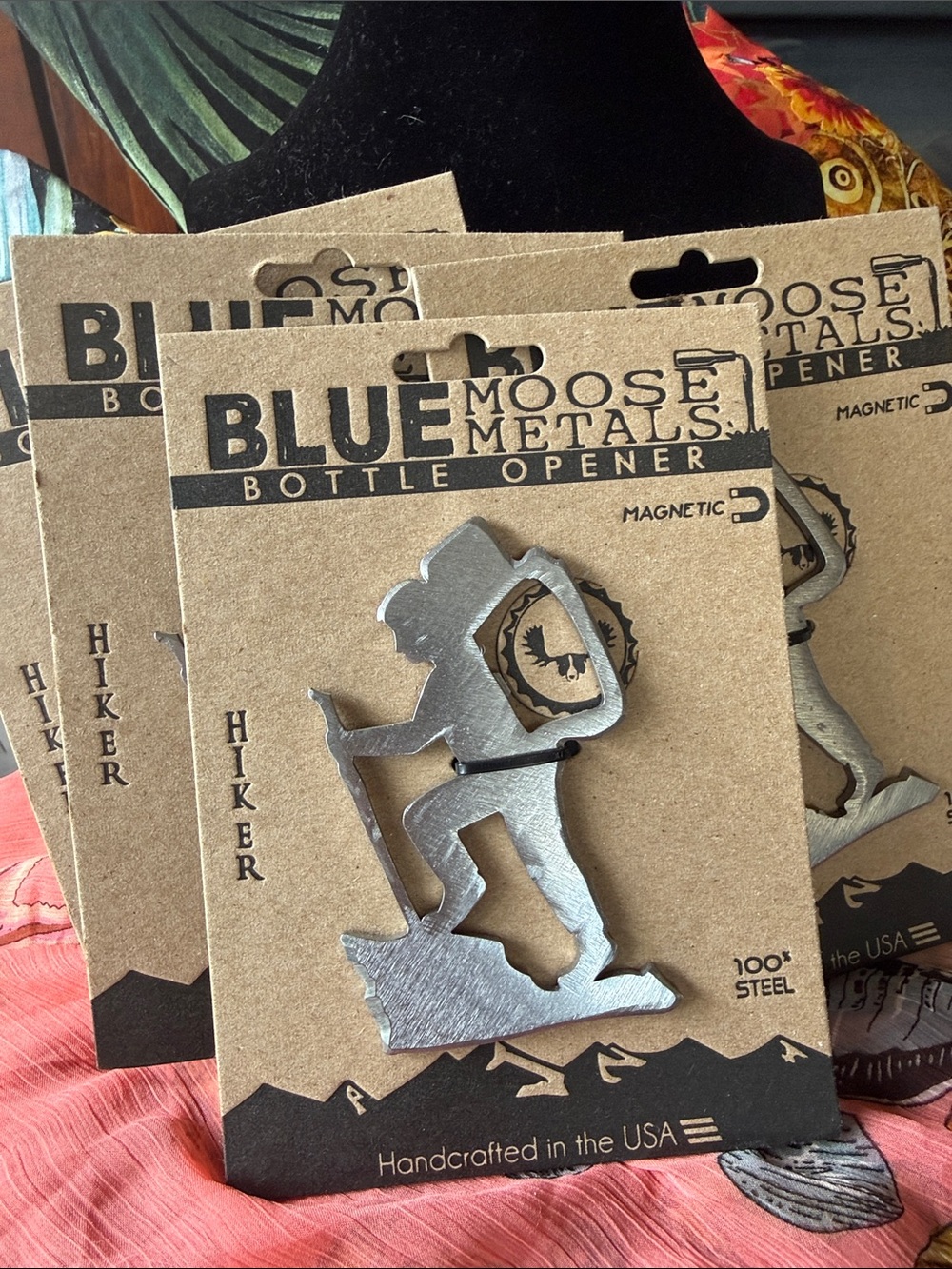 Hiker Bottle Opener - Silver. Retail 23$